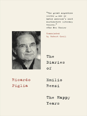 cover image of The Diaries of Emilio Renzi